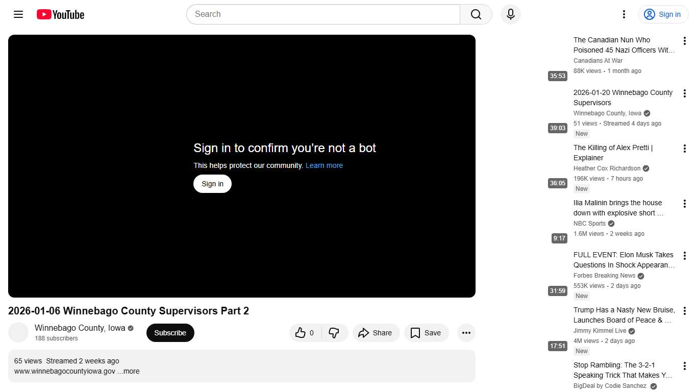 2026-01-06 Winnebago County Supervisors Part 2 - YouTube